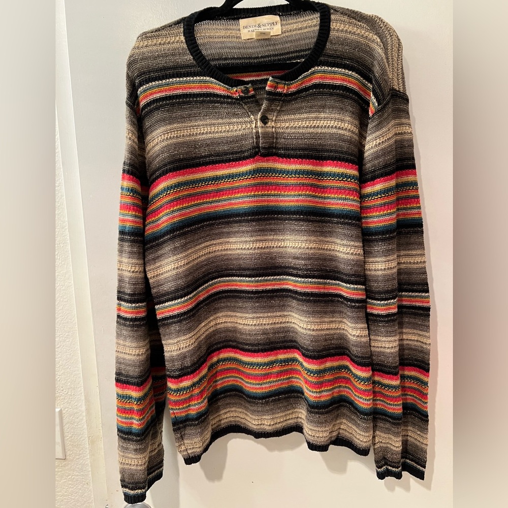 Henley style Ralph Lauren Dental m & Supply Sweater